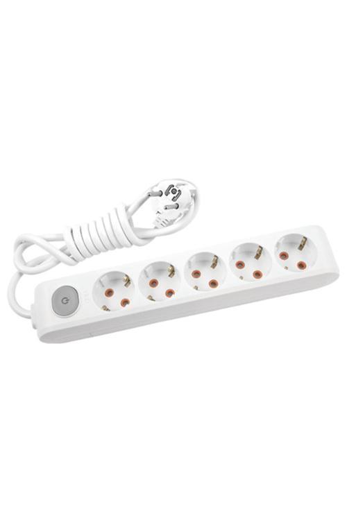 Multi-Let 5'Li Anahtarlı Topraklı Ç.K. Grup Priz - 2 Metre