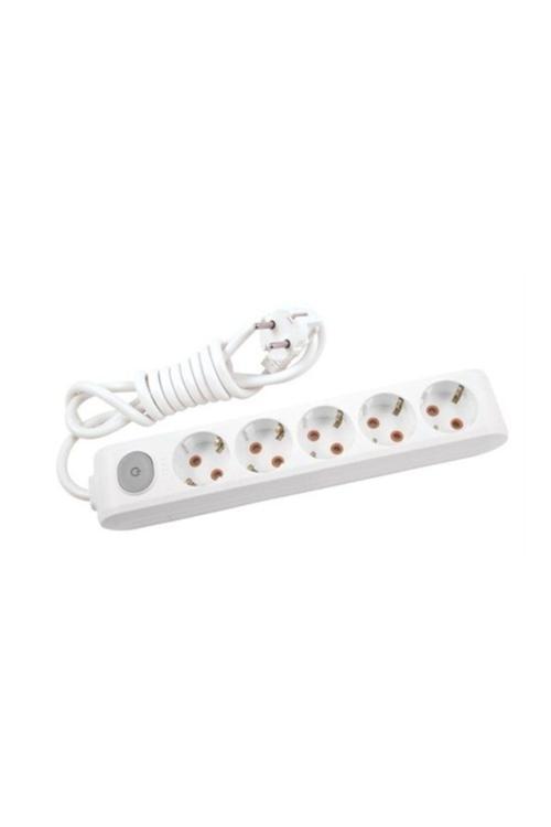 Multi-Let 5'Li Anahtarlı Topraklı Ç.K. Grup Priz - 3 Metre