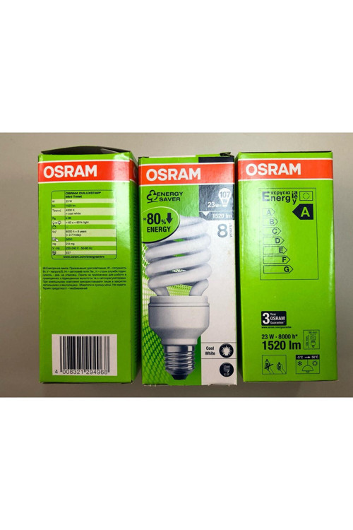 3 Adet 23W=107W 1520 Lümen Tasarruflu Lamba 4000 Kelvin Gün Işığı