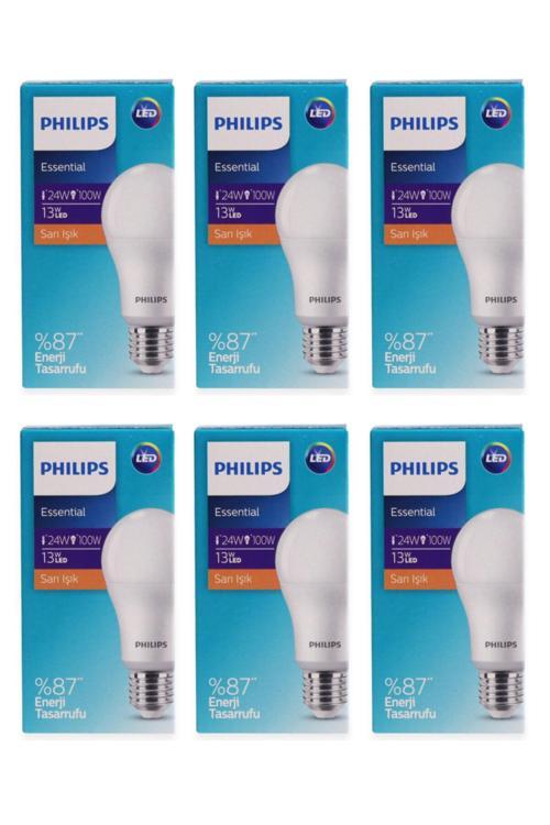 Essential Led Lamba 13W - 100W E27 Duy 2700K Sarı Işık( 6 Lü Paket)
