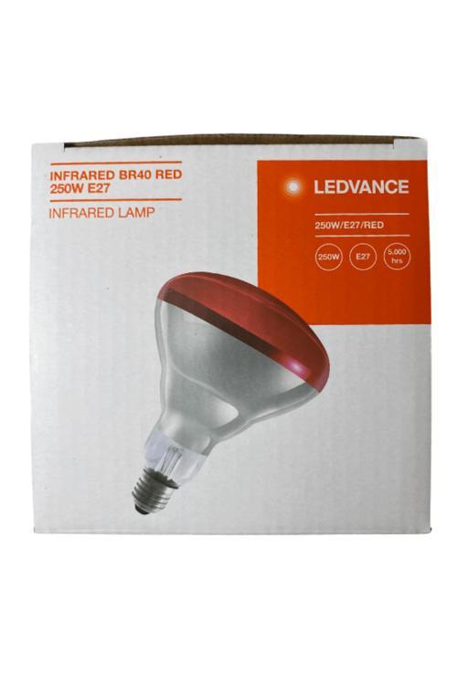 Ledvance 250W Infrared Ampul Br40 E27 Isıtıcılı Lamba Kırmızı Işık (8 Adet)