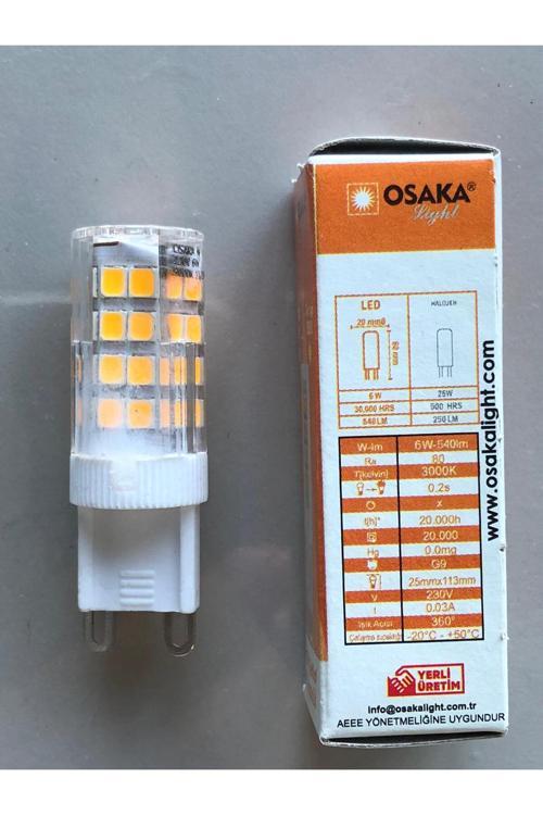 3 Adet 220V G9 Led 6W=540 Lümen 3000 Kelvin Sarı