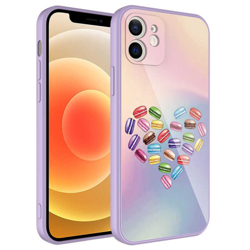 iPhone 11 Kılıf Kamera Korumalı Desenli Sert Silikon Epoksi Kılıf NO1