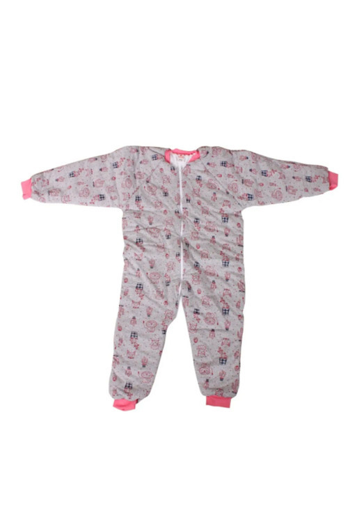 Çocuk Elyaflı Ve Fermuarlı Kaktüs Desenli Kışlık Çocuk Uyku Tulumu Unisex
