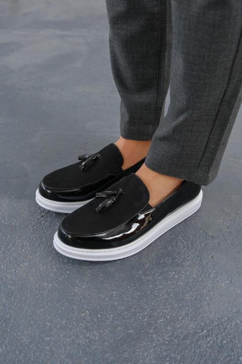MN002 - RBT Loafer Verniciata Erkek Ayakkabı SIYAH