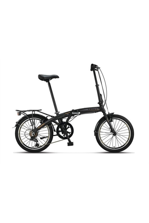 2036 Foldıng Katlanır Bisiklet V 20 Jant 6 Vites Black Antracite Gold