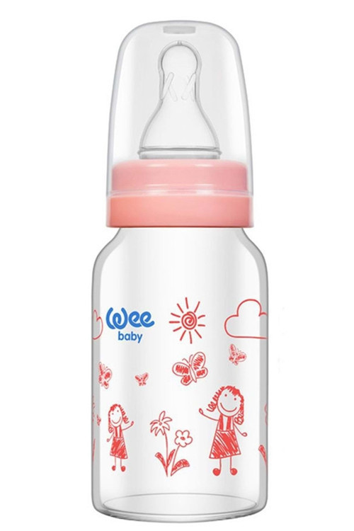 Isıya Dayanıklı Cam Biberon 120Ml (Kod:770) - Pembe