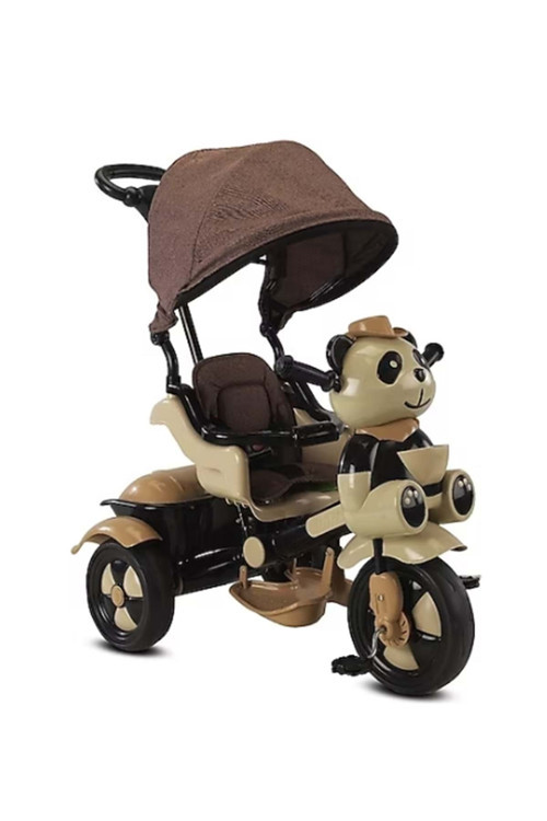 127A Lüx Lıttle Panda Üç Teker Tenteli Itmeli Bisiklet (Kahve)