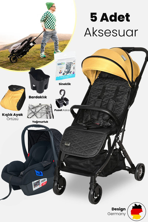 Myla Set Alüminyum Kabin&Travel Bebek Arabası - Lemon Curry