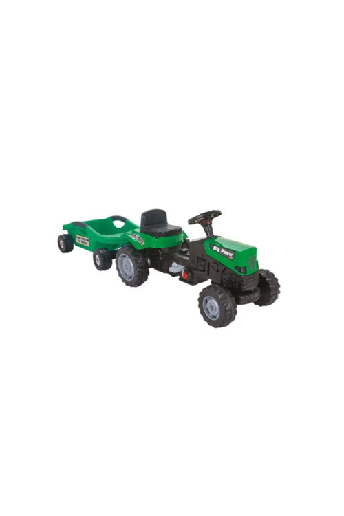 Power Pedallı Big Trolley Traktör (Yeşil)