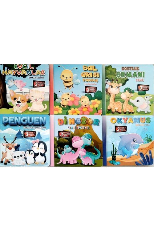 3 Boyutlu Hareketli Kitaplar 6 Lı Set Pop-up Kitaplar
