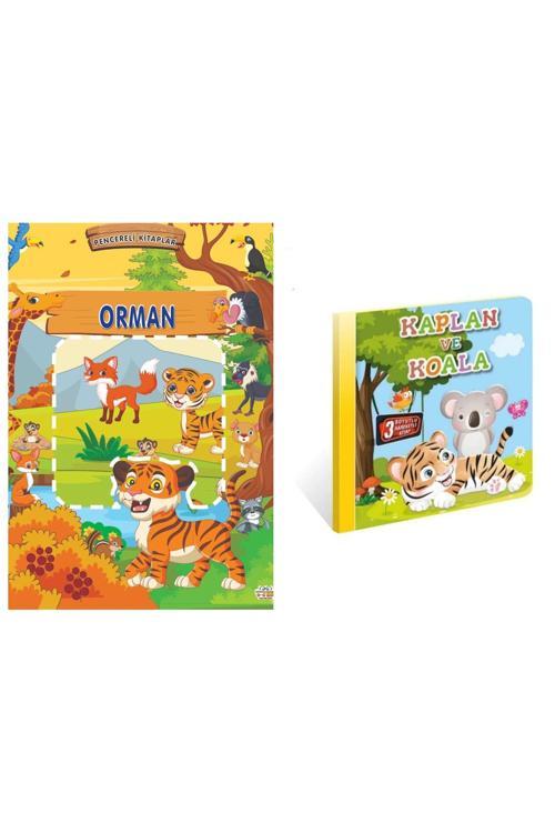 Pencereli  Kitaplar-Orman  3 Boyutlu, Hareketli Kitaplar "Kaplan ve Koala" Pop-up Kitap