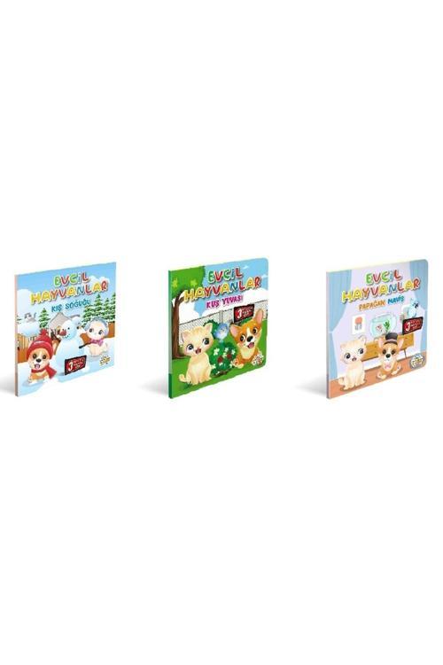 Evcil Hayvanlar 3'lü set /3 Boyutlu Hareketli Kitap
