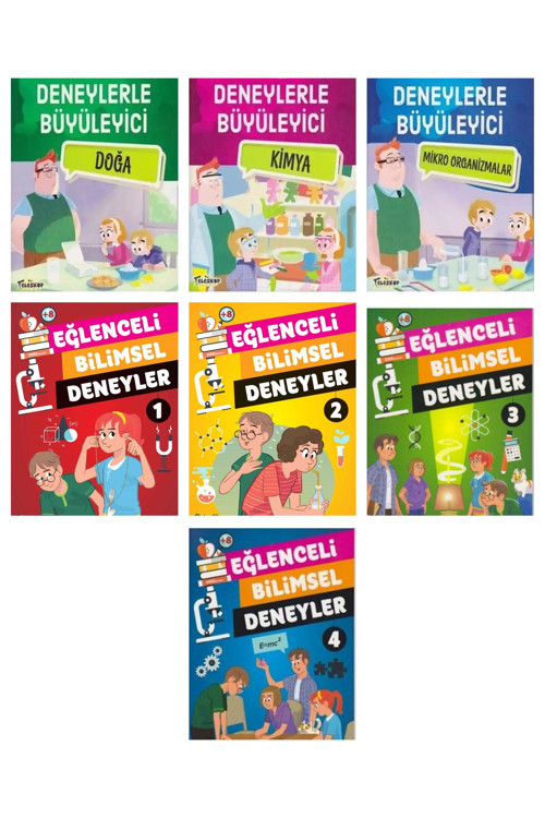Deneyler Seti- Deneylerle Büyüleyici Serisi 3 kitap ve eğlenceli Bilimsel Deneyler 4 kitap- 7 kitap