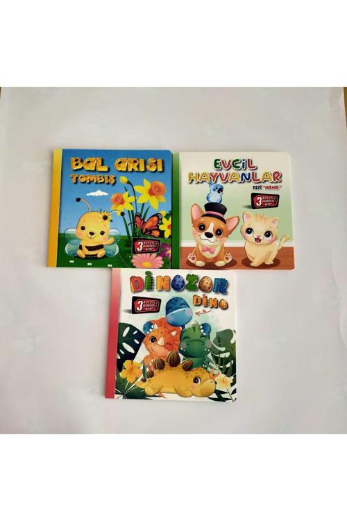 3 BOYUTLU HAREKETLİ KİTAPLAR 3 LÜ SET, POP-UP KİTAPLAR
