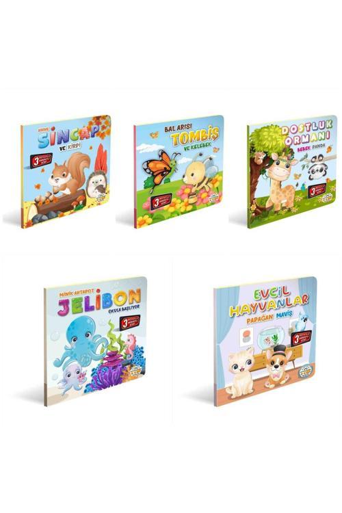 3 Boyutlu, Hareketli Kitaplar 5lı Set Pop-up Kitaplar