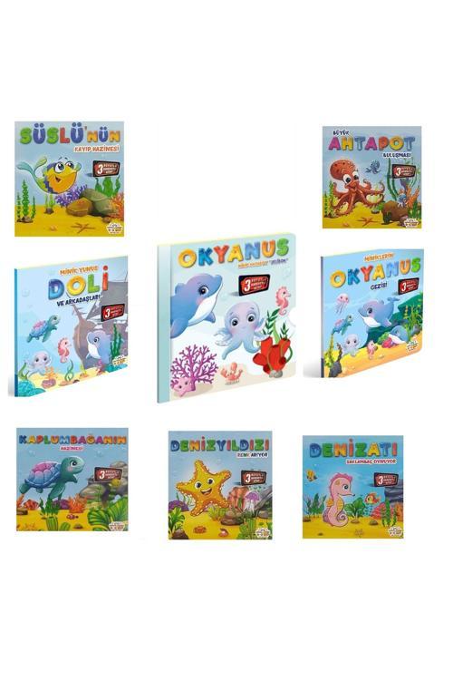 3 Boyutlu, Hareketli Kitaplar OKYANUS SERİSİ 8'lİ Set Pop-up Kitaplar