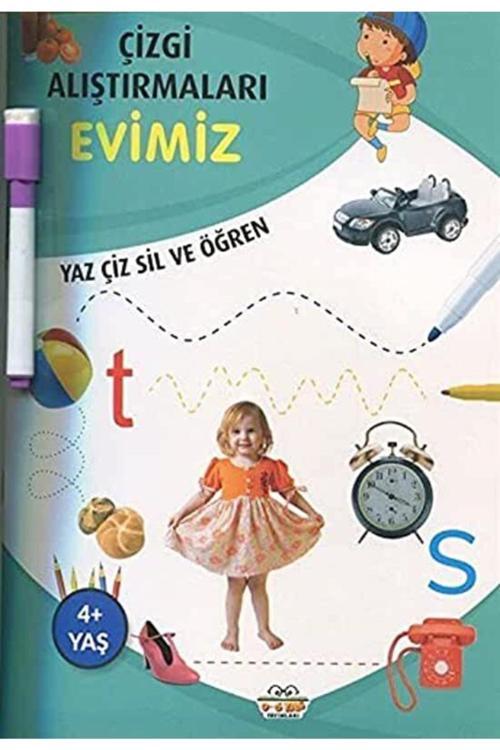 Çizgi Alıştırmaları Evimiz (yaz-çiz-sil Ve Öğren) Kalem