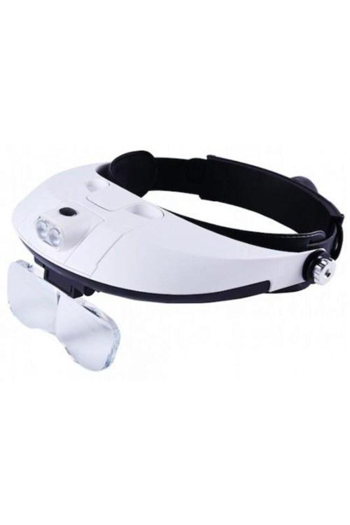 5 Mercekli Çok Fonksiyonlu Profesyonel Başlık Tip Işıklı Büyüteç