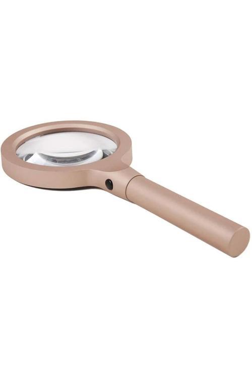 -12 Led Işıklı 10X Büyüteç ,Yaşlılar Ve Çocuklar Için Okuma Saplı Metal Büyüteç 8013