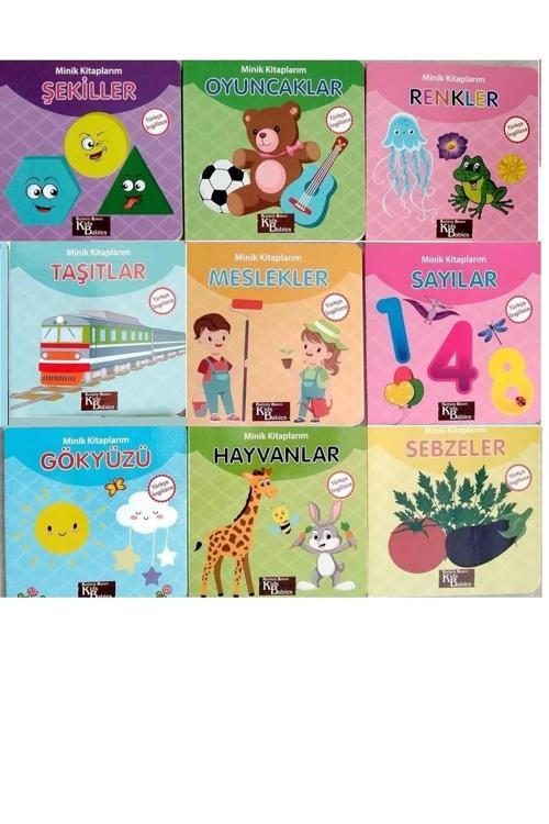 Minik Kitaplarım Bebeğimin Minik Kitapları Türkçe Ingilizce Set 9 Kitap