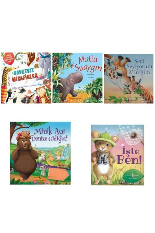 En Çok Okunanan 5 kitap seti Seni seviyoru miniğim-Minik Ayı Denize Gidiyor-Mutlu Su Aygırı-İşte Ben