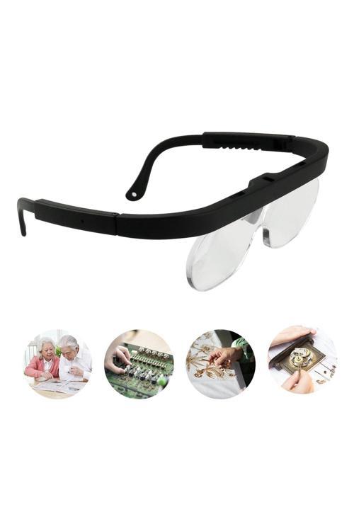 Şarjlı Işıklı Gözlük Büyüteç 4 Farklı Lensli Kitap Okuma Büyüteç