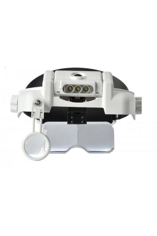 3 Led Lambalı Şapka Tıp Büyüteç 3Lensli