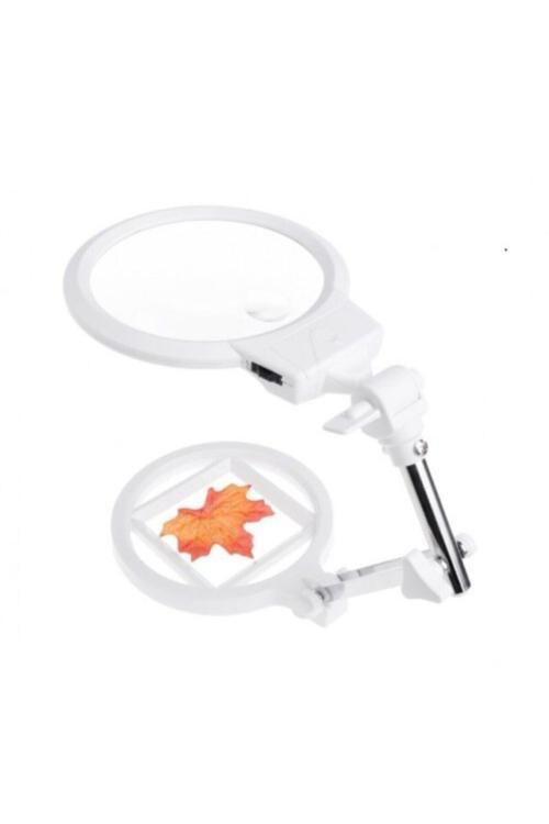 2X-6X130Mm Led Büyüteç Hd Masaüstü Bakım Okuma Gözlükleri Katlanabilir Işık Büyüteç