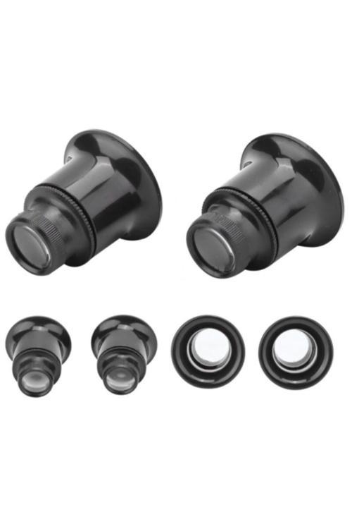 1 Adet Kuyumcu Saatçi Büyüteci 20X Lüp Büyüteç Saat Takı Tamir Göz Mercek Makro Lens