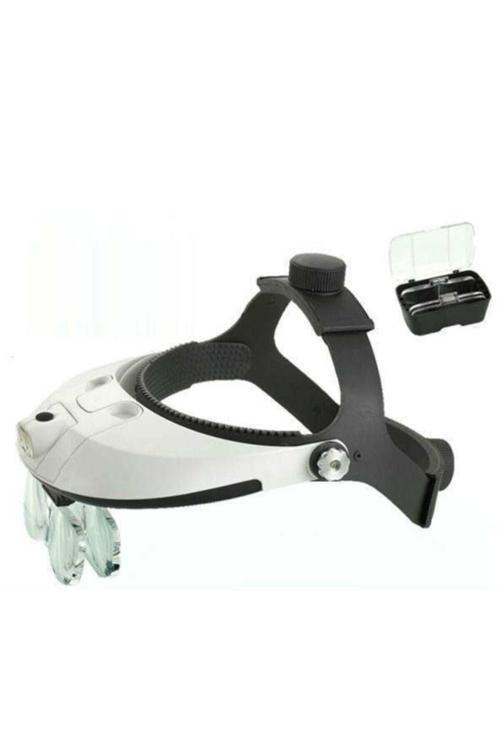 5 Mercekli Çok Fonksiyonlu Başlık Tip Işıklı Büyüteç