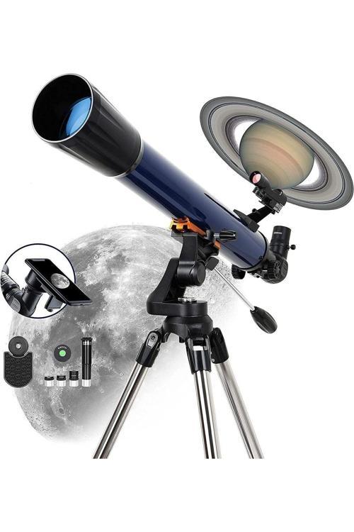 70/700 Refraktör Teleskop Astronomi Profili 525X Büyütme Yıldızlı Teleskop