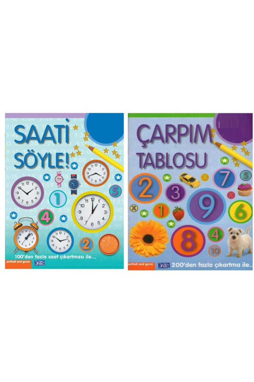 Saati Söyle-Çarpım Tablosu Etkinlik Kitabı-Çıkartmalı 2 Kitap