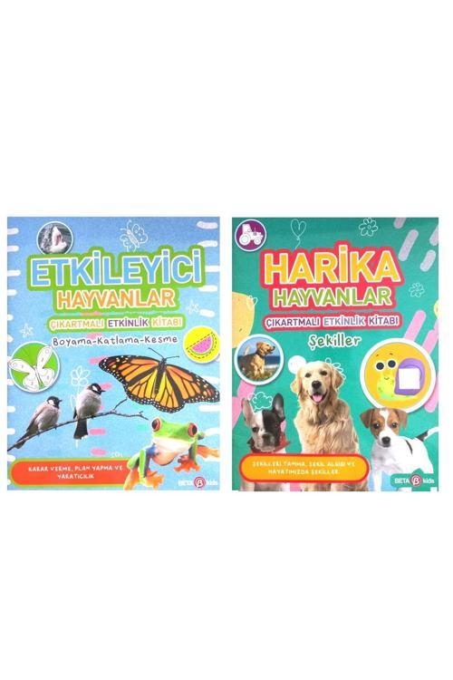 Çıkartmalı Etkinlik Kitabı-Harika Hayvanlar ve Etkileyici Hayvanlar 2 Kitap