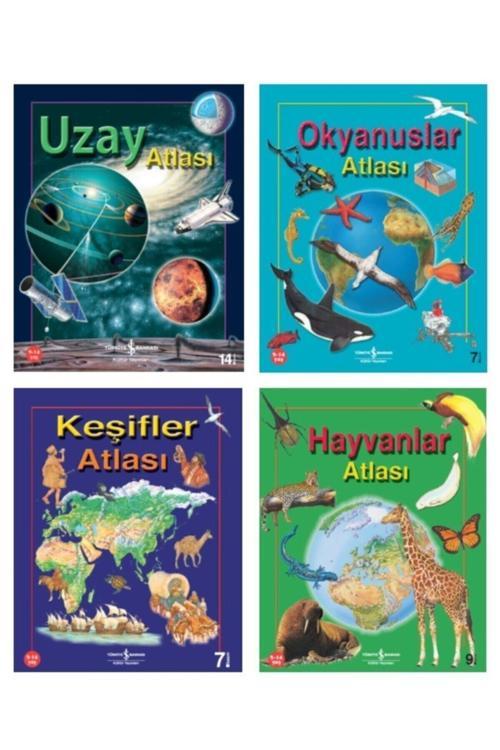 Hayvanlar Atlası  Keşifler Atlası Okyanus Atlası Uzay Atlası Set 4 Kitap