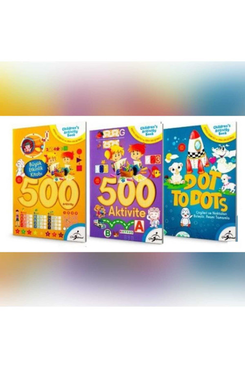 500 Etkinlik Aktivite 3 Kitap Eğitici Öğretici ve Zeka Geliştirici