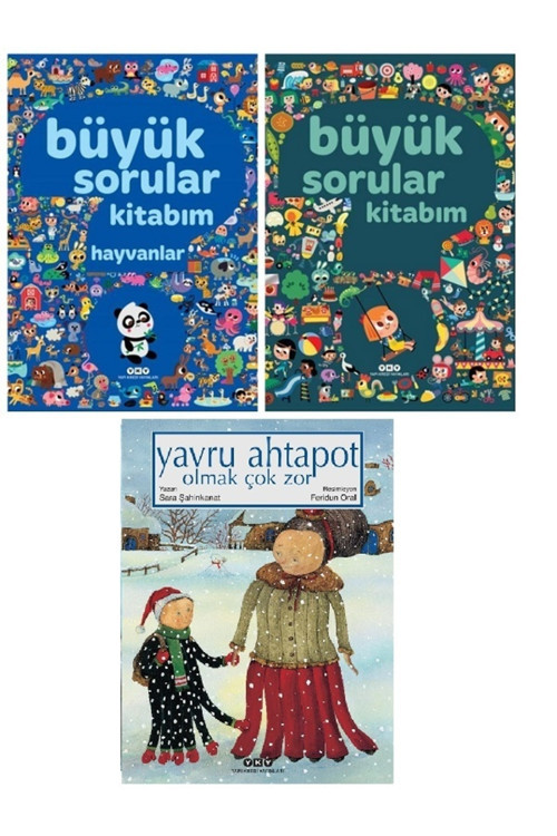 Büyük Sorular Kitabım- Büyük Sorular Kitabım Hayvanlar - Yavru Ahtapot Olmak Çok Zor -seti 3 Kitap