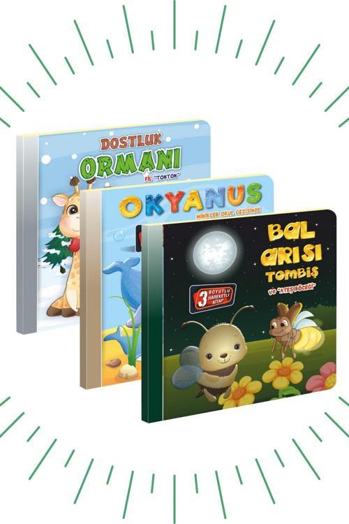 3 Boyutlu, Hareketli Kitaplar "3'lü Set" Pop-up Kitaplar 2 Bal-okyanus-dostluk