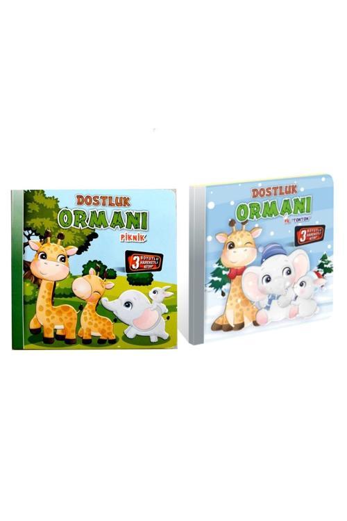 3 Boyutlu Hareketli Kitap Dostluk Ormanı Serisi 2li Set,pop-up Kitap