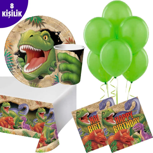 Dinozor Land Partisi 8 Li Parti Seti