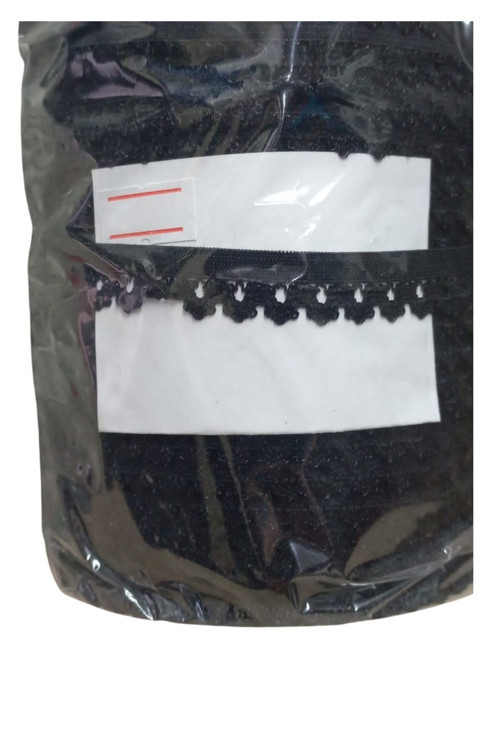 Çamaşır Lastiği Dantelli 1 Cm 75 Metre 1 Top Siyah