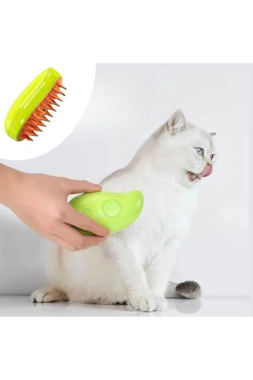 Buharlı Yumuşak Silikon Uçlu Kedi & Köpek Tüy Tarama Tarağı Yıkama Fırçası