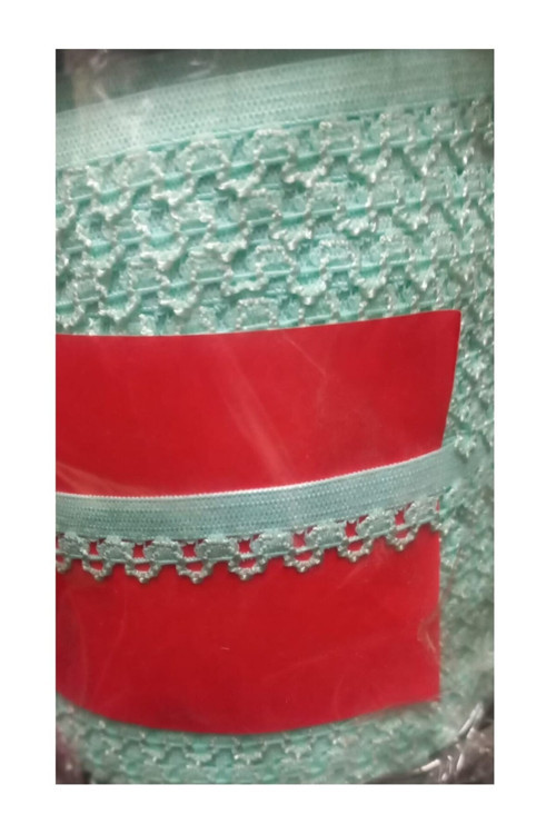 Çamaşır Lastiği Dantelli 1 Cm 75 Metre 1 Top Su Yeşili