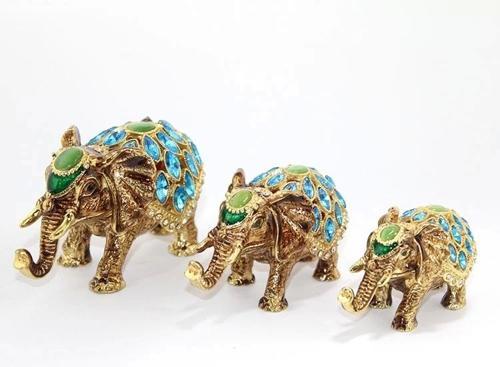 Swaroski Taşlı 3'lü Fil Figürü Alk1892