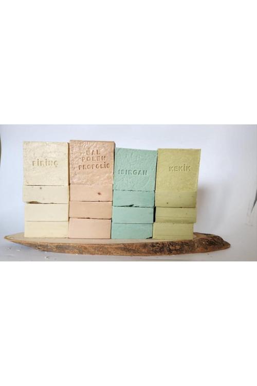 Doğal Üretim Sabunu Karışık (Pirinç-Bal Polen Propolis- Isırgan-Kekik)16'Lı Set