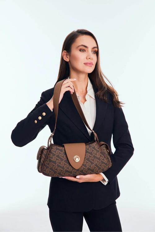 Kadın Omuz Çantası US24521 U.S. POLO ASSN. USPA LADIES BAG BROWN