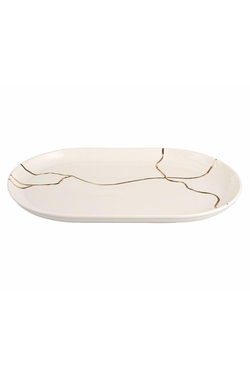 Spirits Altın Yaldız Kayık Tabak 32 Cm 04Alm007060