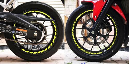 Tam Tur Floresan Sarı Supersport İç Jant Şeridi Sticker