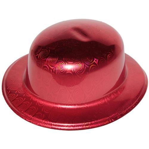 Kırmızı Renk Hologramlı Plastik Yulak Melon 27x24 Cm