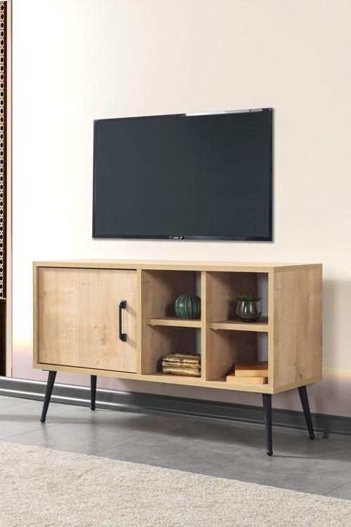 3108 Şile Metal Ayaklı Metal Kulplu 100 Cm Tv Ünitesi - Safir
